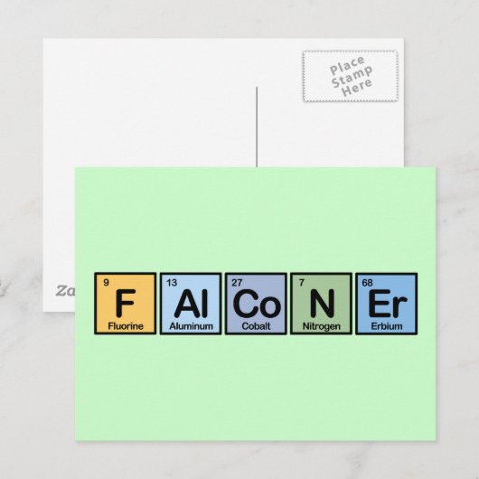 Falconer aus Elementen Postkarte (Vorne/Hinten)