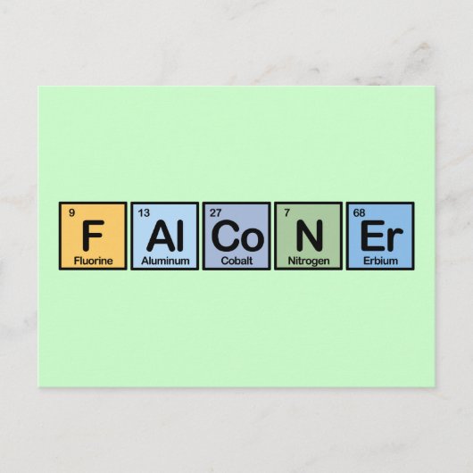 Falconer aus Elementen Postkarte (Vorderseite)