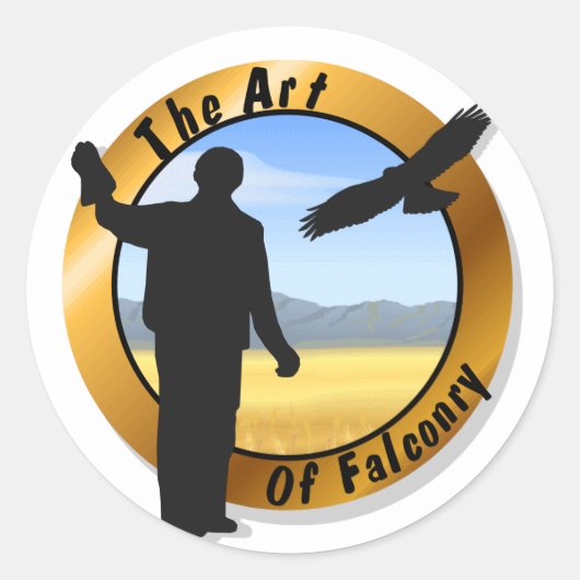 Falconer Medallion Round Stickers (Vorderseite)