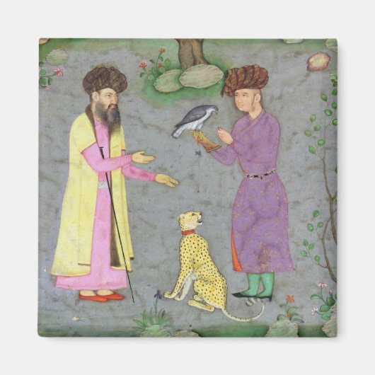 Falconer mit Begleiter und Begleiter Cheetah, aus Magnet (Vorne)