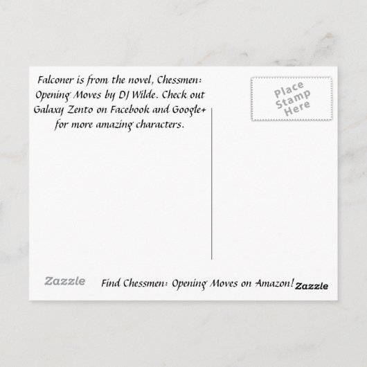 Falconer Postkarte (Rückseite)