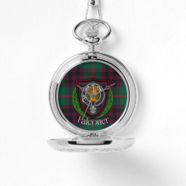 Falconer Schottischer Clan-Tartan und Wappen Armbanduhr
