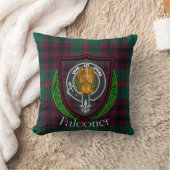 Falconer Schottischer Clan-Tartan und -Wappen Kissen (Decke)