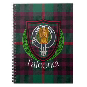 Falconer schottischer Clan Tartan & Wappen Notizblock