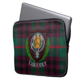 Falconer Scottish Clan Tartan & Crest Laptopschutzhülle (Vorderseite Links)
