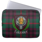Falconer Scottish Clan Tartan & Crest Laptopschutzhülle (Vorderseite)