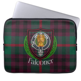 Falconer Scottish Clan Tartan & Crest Laptopschutzhülle