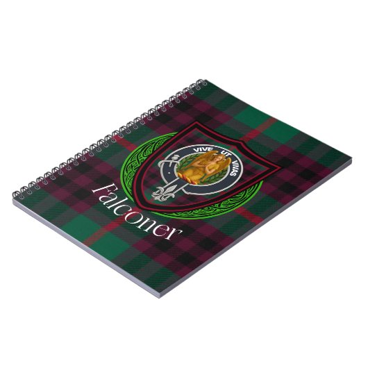 Falconer Scottish Clan Tartan & Crest Notizblock (Linke Seite)