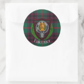 Falconer Scottish Clan Tartan & Crest Runder Aufkleber (Tasche)