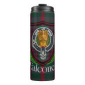 Falconer Scottish Clan Tartan & Crest Thermosbecher (Vorderseite)