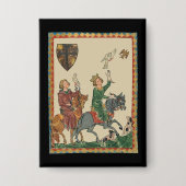 Falconry, 14th Century Codex Manesse Button (Vorderseite)