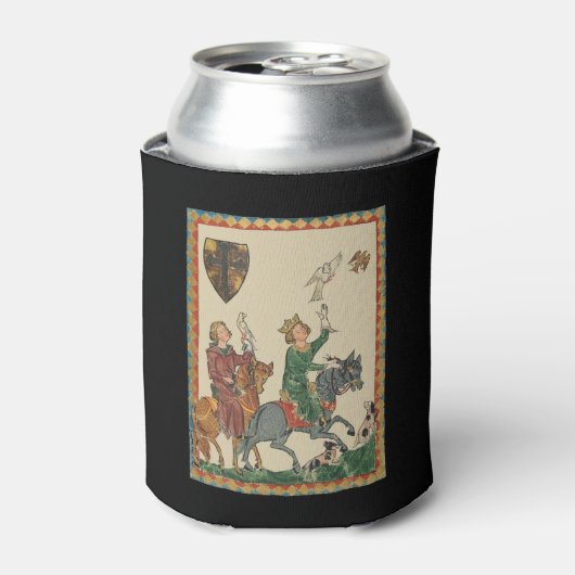 Falconry, 14th Century Codex Manesse Dosenkühler (Kanne Vorderseite)