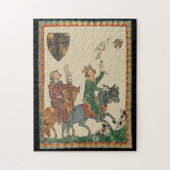 Falconry, 14th Century Codex Manesse Puzzle (Vertikal)