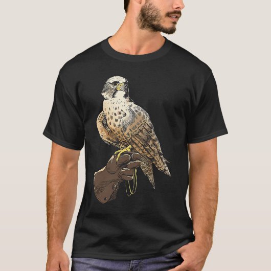 Falconry Glove Falconer Falcony T-Shirt (Vorderseite)