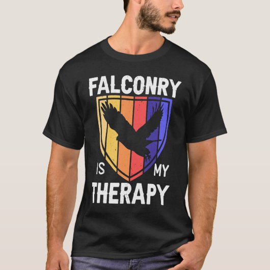 Falconry Is My Therapy Bird Falconry Falcon T-Shirt (Vorderseite)