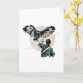 Falconry Karte (Gelbe Blume)