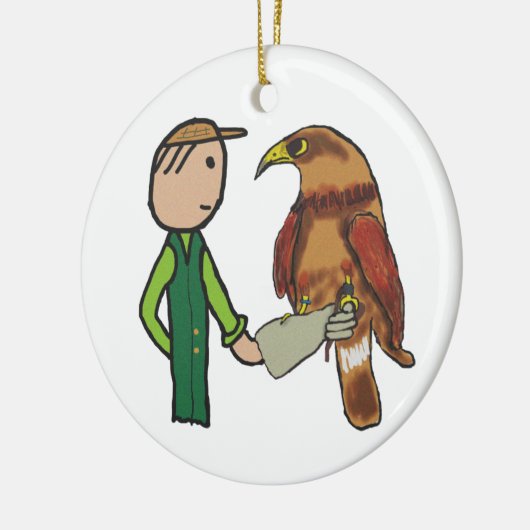 Falconry Keramik Ornament (Links)
