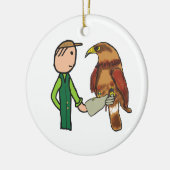 Falconry Keramik Ornament (Links)