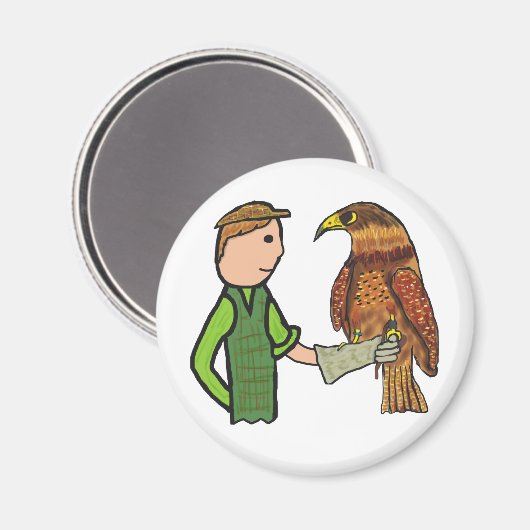 Falconry Magnet (Vorderseite/Rückseite)