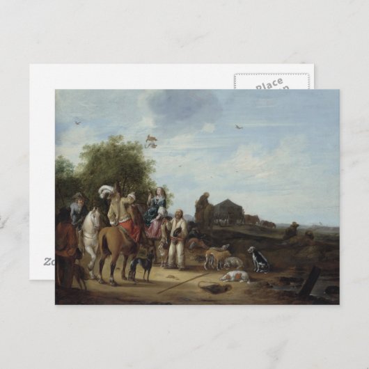 Falconry Postkarte (Vorne/Hinten)