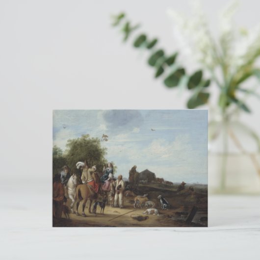 Falconry Postkarte (Stehend Vorderseite)