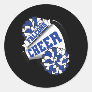 Falcons Cheer Ck To School Cheerleading Spirit B  Runder Aufkleber