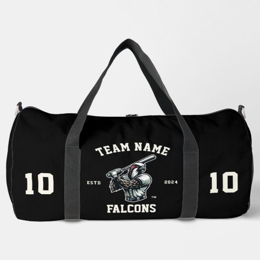 Falcons "Customizable" Baseball Duffle Bag (Vorderseite)