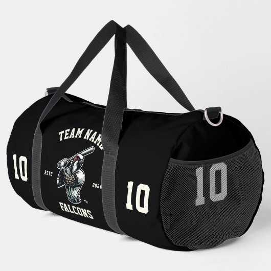 Falcons "Customizable" Baseball Duffle Bag (Rechte Ecke)