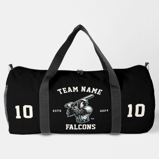 Falcons "Customizable" Baseball Duffle Bag (Rückseite)