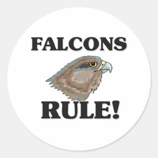 FALCONS-Regel! Runder Aufkleber (Vorderseite)