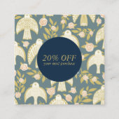 Falcons & Rose Chic Elegante Illustriert Rabattkarte (Vorderseite)