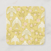 Falcons & Rose Elegant Boho Quadratische Visitenkarte (Vorderseite)