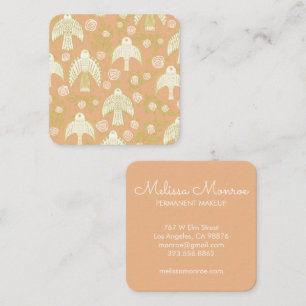 Falcons & Rose Elegant Boho Quadratische Visitenkarte