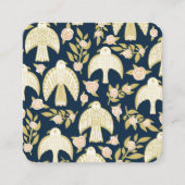 Falcons & Rose Elegante Boho Navy Square Quadratische Visitenkarte (Vorderseite)