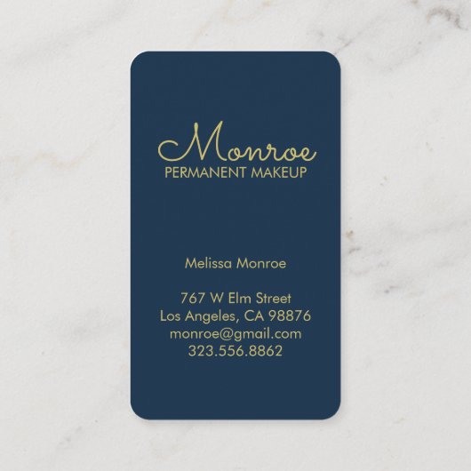 Falcons & Rose Elegante Illustrierte Marine Visitenkarte (Rückseite)