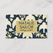 Falcons & Rose QR Code Chic Moderne Notare Public Visitenkarte (Vorderseite)