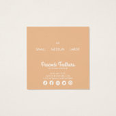 Falcons & Roses Cute Clothing Size Price Hang Tag (Rückseite)