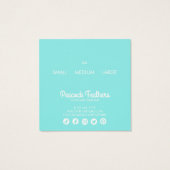 Falcons & Roses Cute Clothing Size Price Hang Tag (Rückseite)