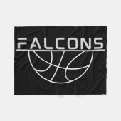 Falcons Sketll Fleecedecke (Vorderseite (Horizontal))