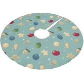 Falda árbol navidad, adornos navideños, estrella polyester weihnachtsbaumdecke (Schrägansicht)