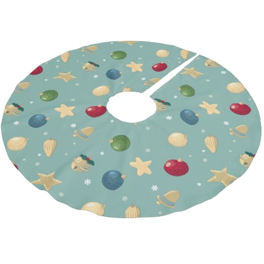 Falda árbol navidad, adornos navideños, estrella polyester weihnachtsbaumdecke (Schrägansicht)