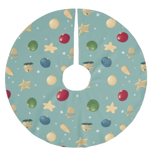 Falda árbol navidad, adornos navideños, estrella polyester weihnachtsbaumdecke (Vorderseite)