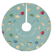 Falda árbol navidad, adornos navideños, estrella polyester weihnachtsbaumdecke (Vorderseite)