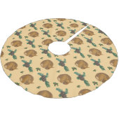 Falda árbol navidad con cervatillo y ramas. polyester weihnachtsbaumdecke (Schrägansicht)