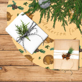 Falda árbol navidad con cervatillo y ramas. polyester weihnachtsbaumdecke