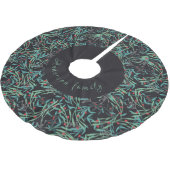 Falda árbol navidad con hojas de acebo polyester weihnachtsbaumdecke (Schrägansicht)