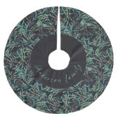 Falda árbol navidad con hojas de acebo polyester weihnachtsbaumdecke (Vorderseite)