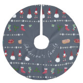 Falda árbol navidad con santa claus y regalos polyester weihnachtsbaumdecke (Vorderseite)