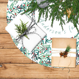 Falda de árbol navidad con diseño de acebo polyester weihnachtsbaumdecke