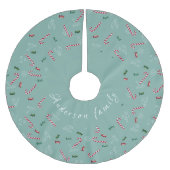 Falda para Árbol de Navidad, candy cane Polyester Weihnachtsbaumdecke (Vorderseite)